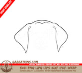 German Shorthaired Pointer Dog Ears SVG -  Drawing SVG