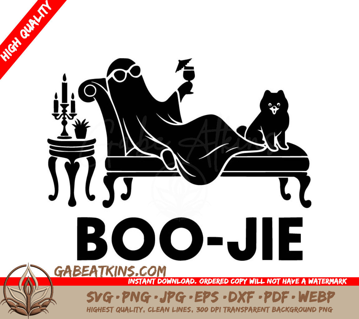 A Ghost Laying On A Couch SVG - Ghost Leisure SVG