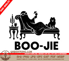 A Ghost Laying On A Couch SVG - Ghost Leisure SVG