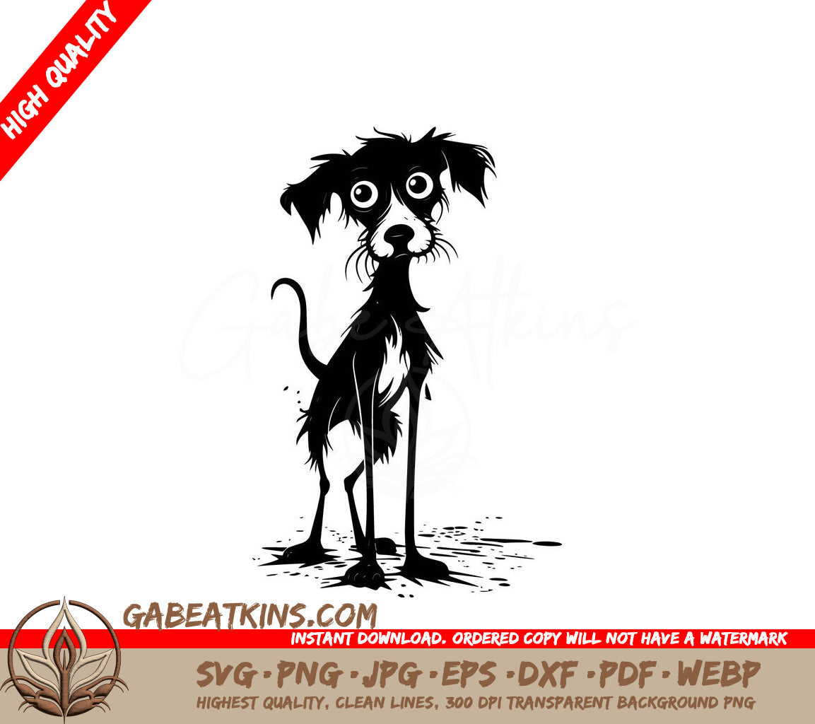 ## Ghostly Dog SVG Creepy Canine Emblem SVG