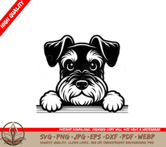Giant Schnauzer Peek SVG - Digital Product in Various Formats