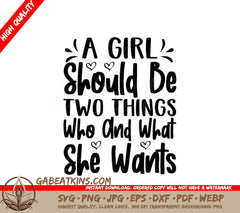 Girl Power SVG Be Who & What You Want SVG