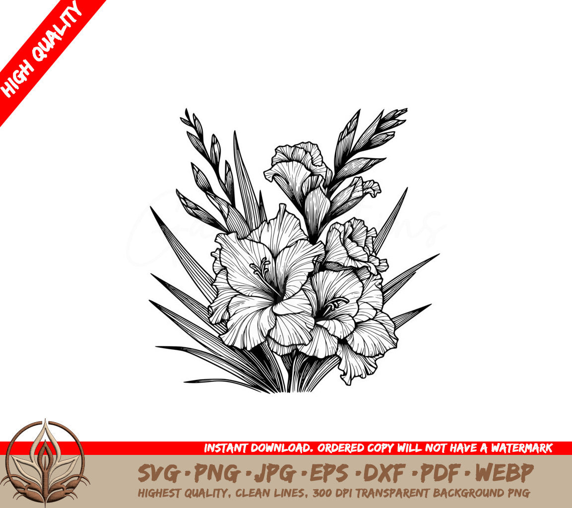 Gladiolus Bouquet SVG