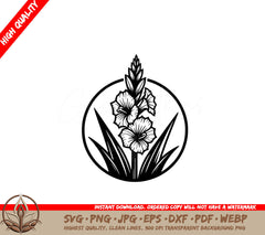 Radiant Gladiolus SVG - Digital Product in Multiple Formats