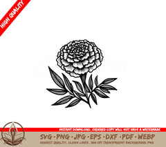 Gorgeous Marigold Blossom SVG - Digital Product in Various Formats