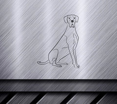 Great Dane Sitting Down SVG - Drawing SVG