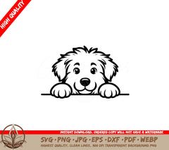 Great Pyrenees Peeking SVG - Digital file in various formats