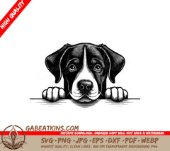 Greater Swiss Mountain Dog Peeking Over Table - SVG SVG