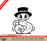 Octopus in Top Hat & Green Snake Mascot SVG Bundle SVG