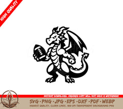 Gridiron Dragon Groove SVG - Digital Product in multiple file formats