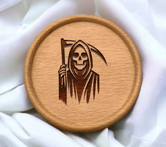 Grim Reaper with Scythe SVG - Halloween Clipart Design SVG