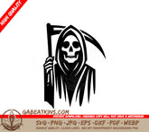 Grim Reaper with Scythe SVG - Halloween Clipart Design SVG