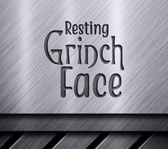 Resting Grinch Face SVG - Green & Red Design SVG