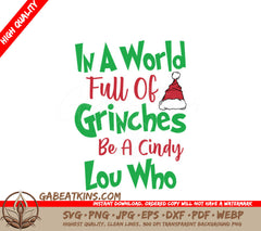 Grinch-Inspired Cindy Lou Who SVG Cut File SVG