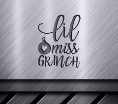 Lil Miss Grinch SVG - Green & Red Sign SVG