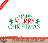 Grinch-Inspired Red & Green Merry Christmas SVG Design SVG
