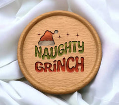 Naughty Grinch with Santa Hat SVG - Christmas Grinch Design SVG