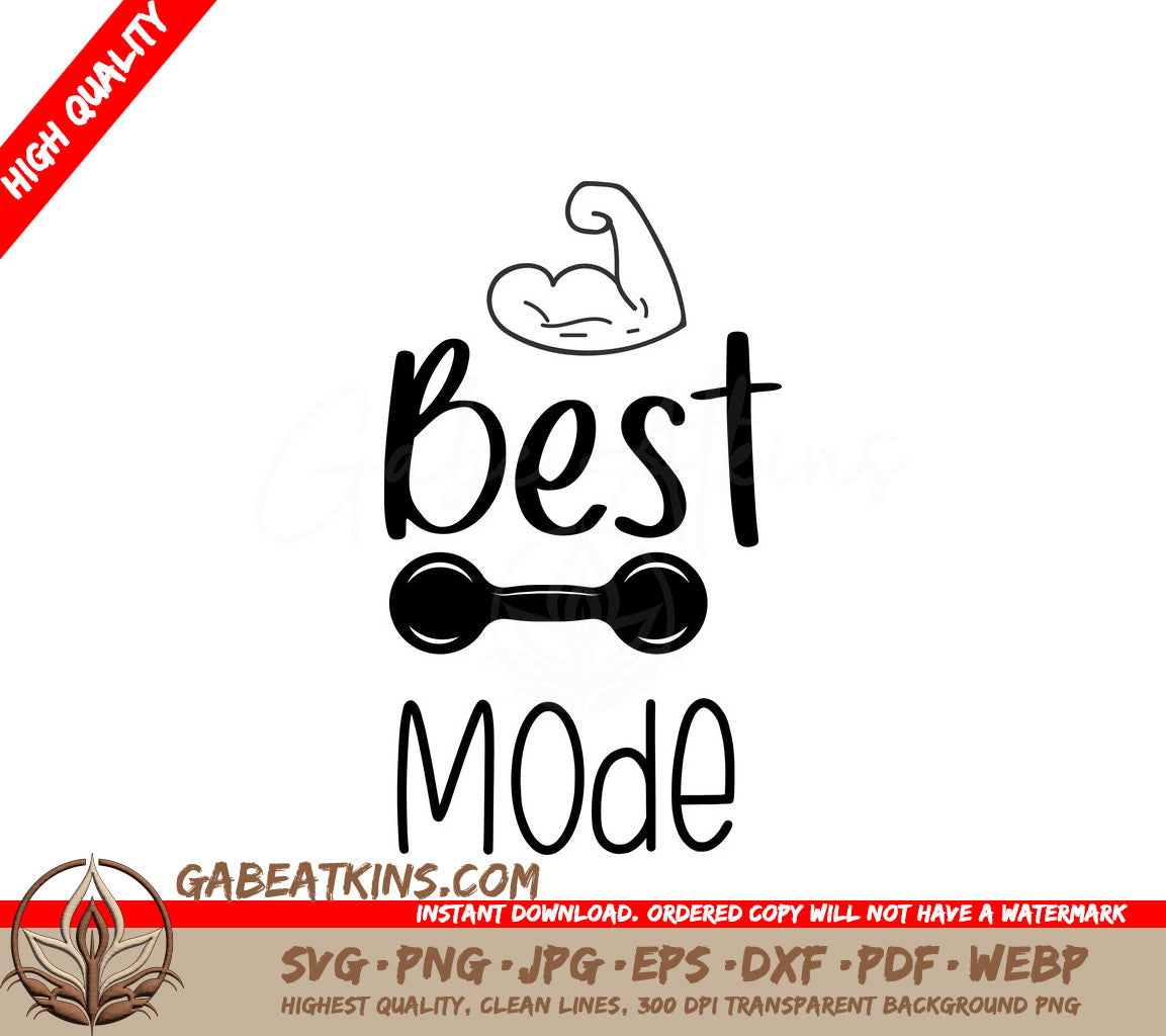 Best Mode Gym & Fitness Design SVG SVG