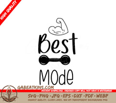 Best Mode Gym & Fitness Design SVG SVG