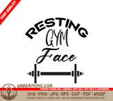 Resting Gym Face SVG - Fitness Design Design SVG