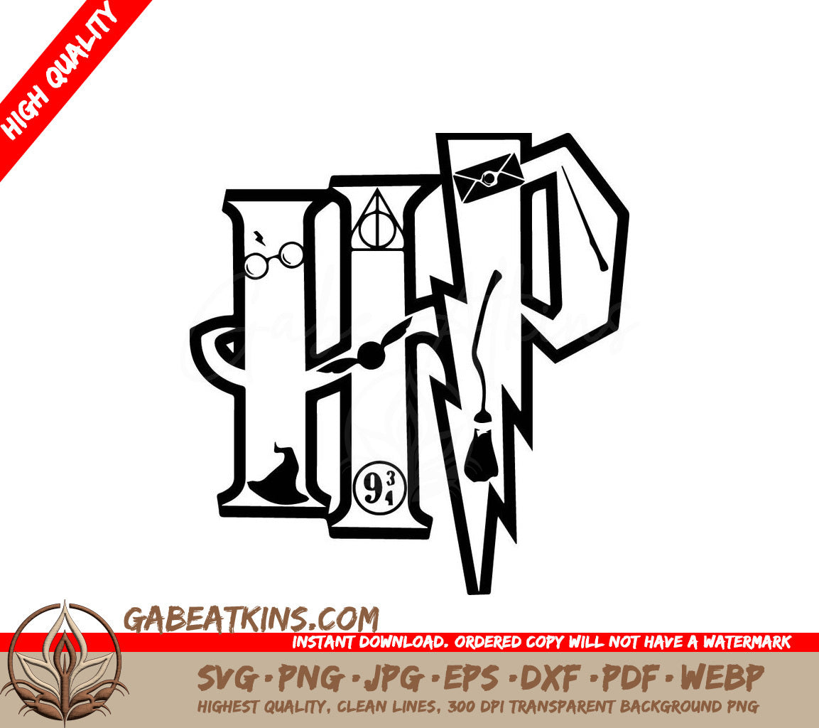 A Harry Potter Logo SVG - HP Harry Potter SVG SVG