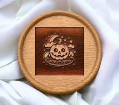 Smiling Pumpkin Halloween SVG - Drawing SVG