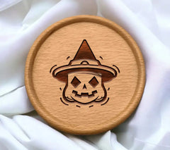 Halloween Witch Hat Pumpkin SVG - Drawing SVG