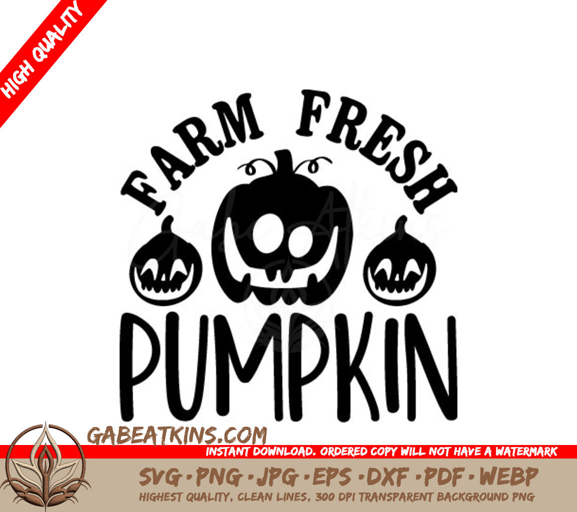 Farm Fresh Pumpkin SVG - Design with Pumpkins SVG