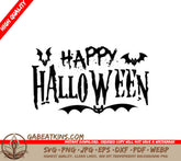 Happy Halloween Bats SVG -  Sign SVG