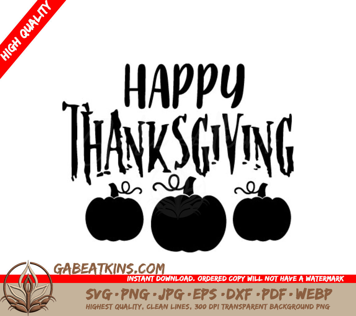 Pumpkin Silhouette Thanksgiving SVG SVG