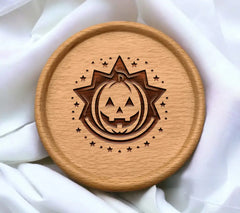 Pumpkin with Stars SVG - Minimalist Halloween Design SVG