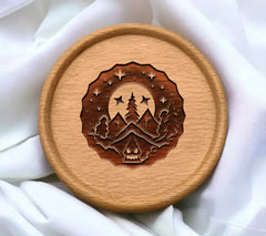 Mountain Tent SVG - Minimalist Halloween Design SVG