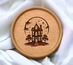 Haunted House SVG - Drawing for Halloween Scene SVG