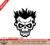 Spiky Skull Halloween SVG - Drawing SVG