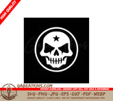 Starry Skull Circle SVG - Halloween Design SVG