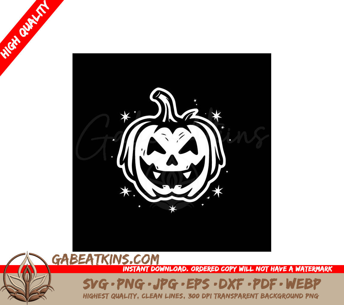 Halloween Pumpkin SVG - Drawing (Vector) SVG