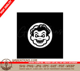 ## Joker Face Circle SVG - Halloween Minimalist Design SVG