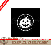 Halloween Pumpkin Silhouette SVG - Minimalist Circle Design SVG