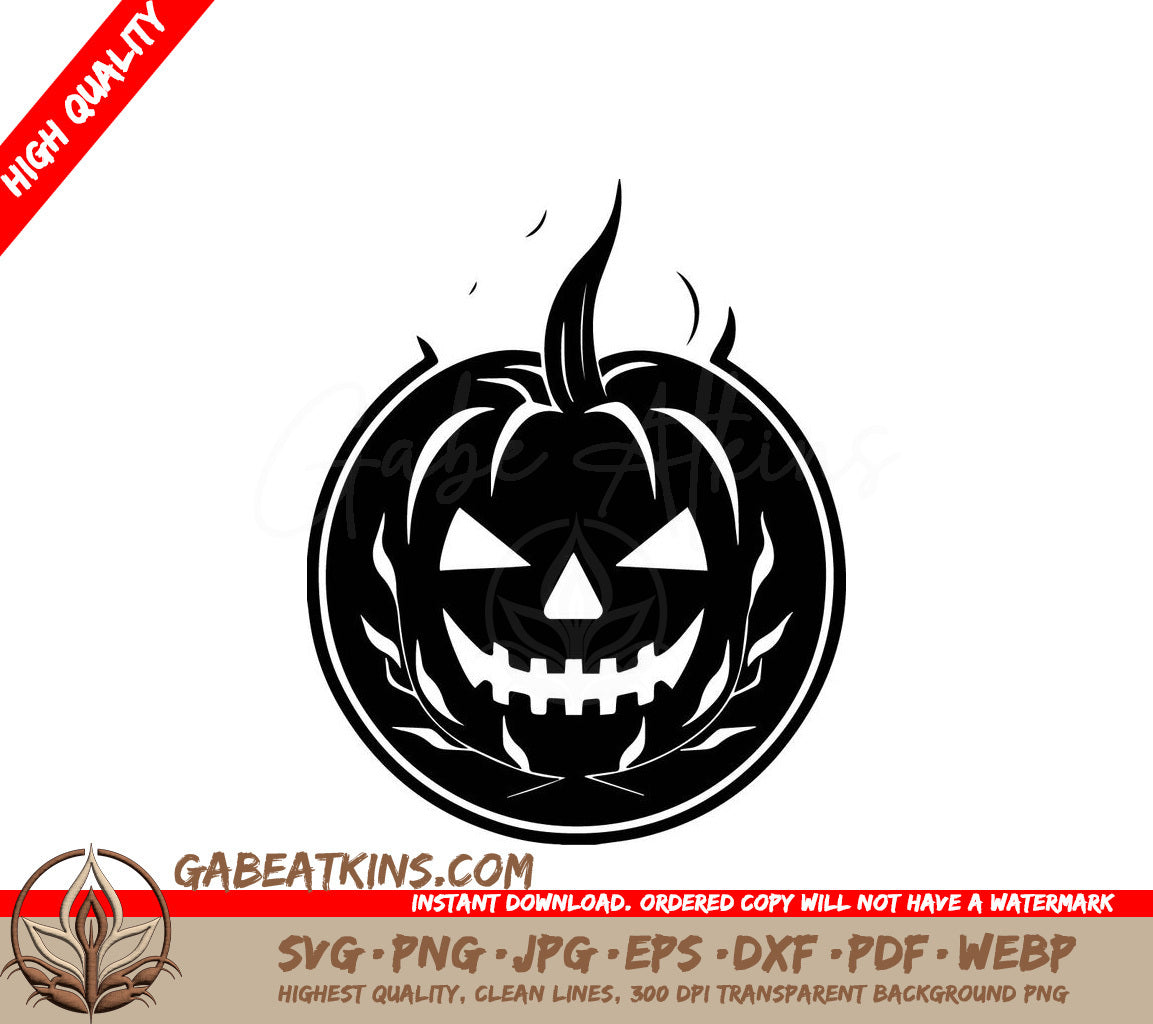 Halloween Minimalist Pumpkin SVG - Drawing SVG