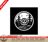 Halloween Pumpkin Skull SVG - Minimalist Design SVG