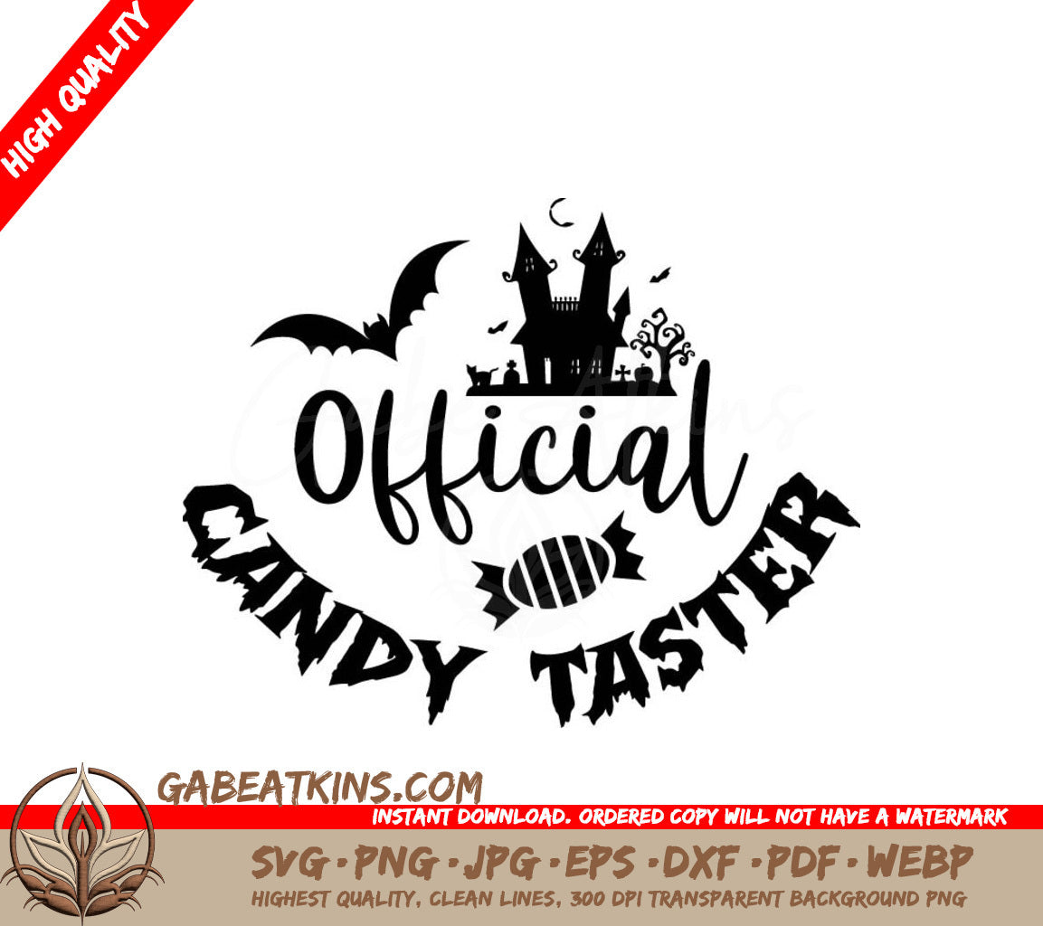 Halloween Official Candy Taster Design SVG - Design SVG