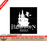 Halloween Castle & Witch SVG - Design Design SVG