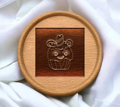 Cupcake Unicorn SVG with Heart Border - Hand Drawn SVG