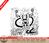 ##   Heart Holding Flower SVG - Cute Comic Character Illustration SVG