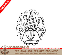 Gnome Doodle SVG - Hand Drawn Vector Illustration SVG