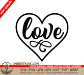 Heart Love SVG - Valentines Day Design SVG