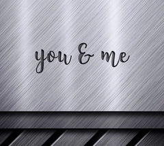 Cursive You and Me SVG Design - White Background SVG