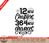 New Chapters, 365 New Chances - SVG Design SVG