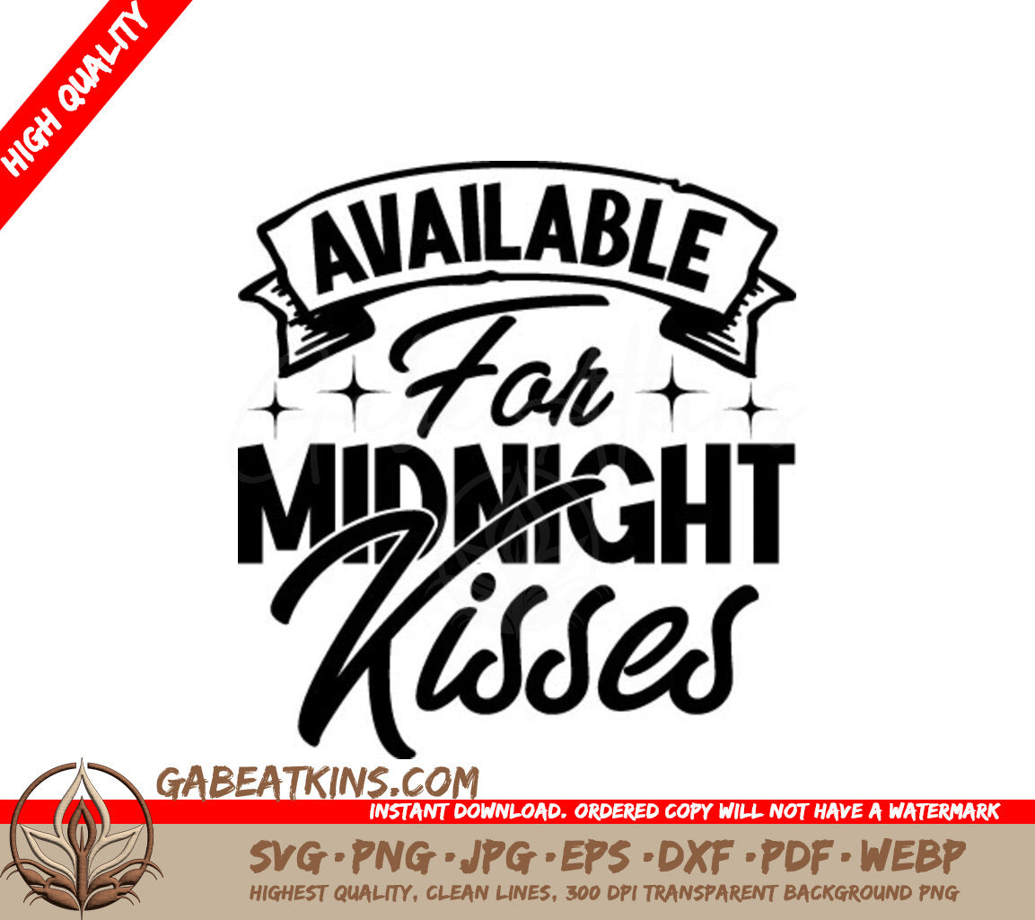 Midnight Kisses SVG - Happy New Year Design SVG
