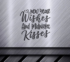 New Year Wishes & Midnight Kisses SVG Design SVG